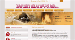 Desktop Screenshot of baptistheatingandair.com